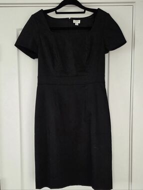 Jcrew Factory Black Sheath Dress Size 6 Classic Work Dress